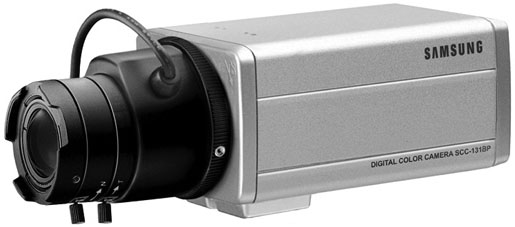 Samsung SCC-130B Color CCTV Camera w/ 5-100mm Extra Long Range Auto-Iris Lens 