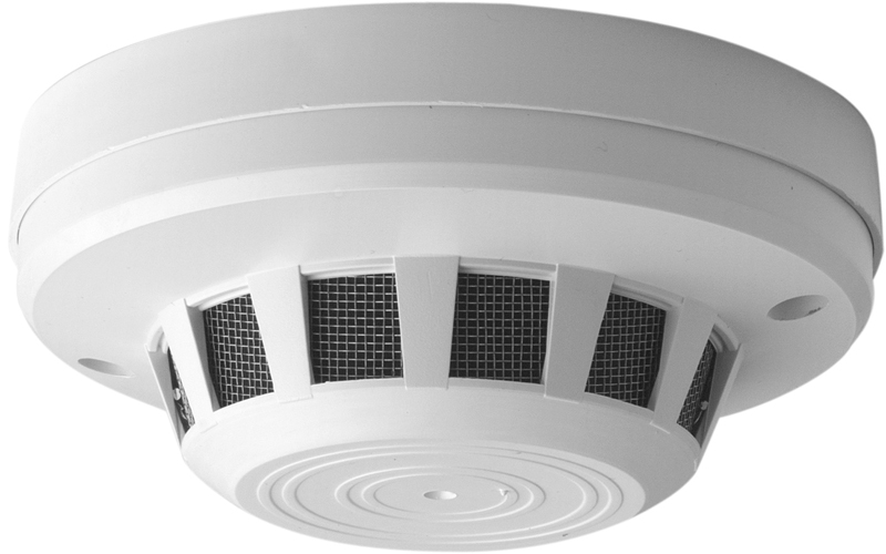 GE SECURITY SD-1200-12 Smoke Detector Camera, high resolution, 580 TVL B/W, 12mm lens pack, 10-40 vdc/18-30vac