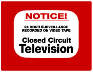 CCTV DTV-202 WARNING DECAL 4″ x 3″
