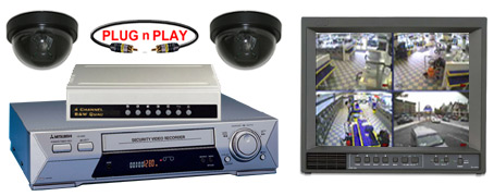 COMPLETE 2 ANALOG COLOR DOME SECURITY CAMERA SYSTEM W/*Samsung 960 Hour Recorder*