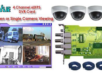 COMPLETE 4 COLOR INDOOR DOME CAMERA SYSTEM USING YOUR OWN PC ***PC-Based***