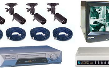 COMPLETE 4 B/W ANALOG SECURITY CAMERA SYSTEM W/ *** Samsung 960 Hour Recorder***