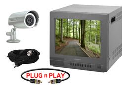 COMPLETE SINGLE CAMERA DAY/NIGHT NIGHTVISON INDOOR/OUTDOOR SYSTEM