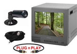COMPLETE SINGLE COLOR HIGH RESOLUTION INDOOR/OUTDOOR BULLET CAMERA SYSTEM