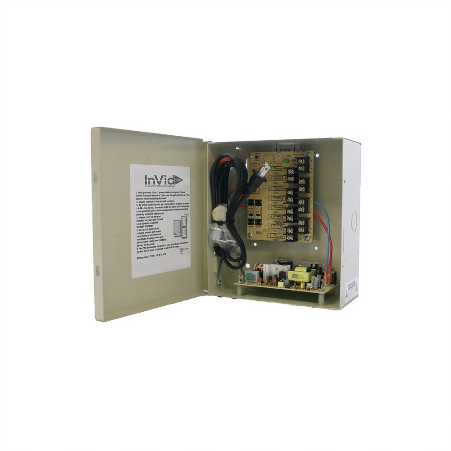 InVid IPS-DCR18-18-1UL 18 Channel 18 Amps, Regulated 12VDC Master Power Supply, Fused
