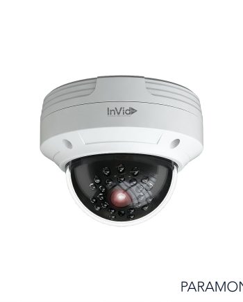 InVid PAR-C4DRIR28 4 Megapixel TVI/AHD/CVBS, IR Outdoor Vandal Dome Camera, 2.8mm, White Housing