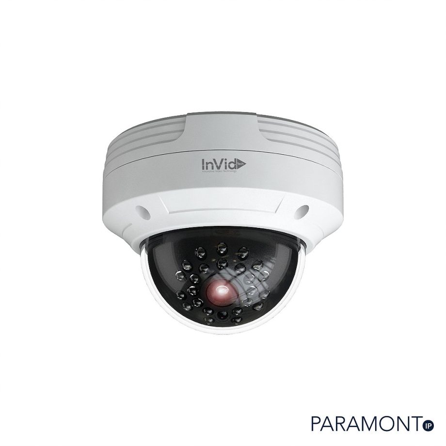 InVid PAR-P8DRIR4 8 Megapixel Network IR Outdoor Dome Camera, 4mm Lens, White Housing