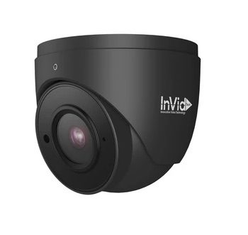 InVid PAR-P8TXIR28BF 8 Megapixel IP Plug & Play Outdoor Network IR Turret Camera, 2.8mm Lens, Black