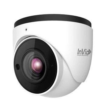 InVid PAR-P8TXIR28F 8 Megapixel IP Plug & Play Outdoor Network IR Turret Camera, 2.8mm Lens, White