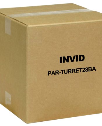 InVid PAR-TURRET28BA 1080p TVI / AHD / CVI / Analog Outdoor IR Turret Camera, 2.8mm Lens, Black