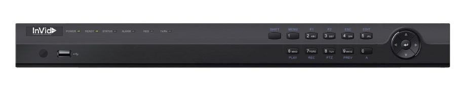 InVid UD4A-16-8TB TVI/AHD/CVI/Analog 4K 16 Channel + 2 Bonus IP Channel Digital Video Recorder, 8TB