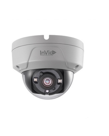 InVid ULT-C2DRIR28 2 Megapixel TVI Outdoor IR Vandal Dome Camera, 2.8mm, White Housing