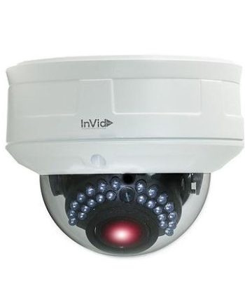 InVid ULT-P3DRIR2812 3 Megapixel IP Plug & Play Outdoor IR Dome Camera, 2.8-12mm