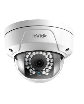 InVid ULT-P4DRIRA28 4 Megapixel IP Plug & Play Outdoor IR Mini Dome Camera, 2.8mm