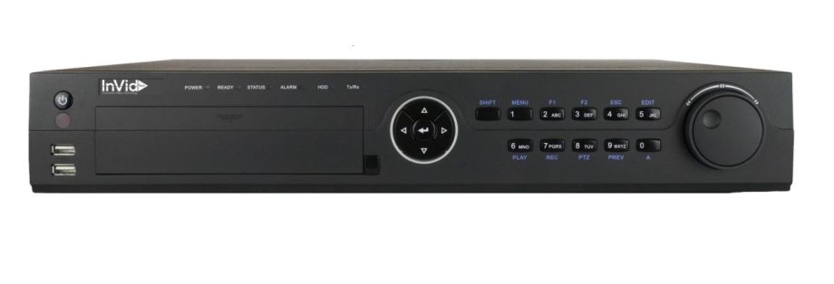 InVid UN1A-32X16-2TB 32 Channels 4K Network Video Recorder with 16 Plug & Play Ports, 4 HD Bays, 2TB