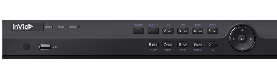 InVid UN1B-4X4 4 Channels 4K Network Video Recorder with 4 Plug & Play Ports, No HDD