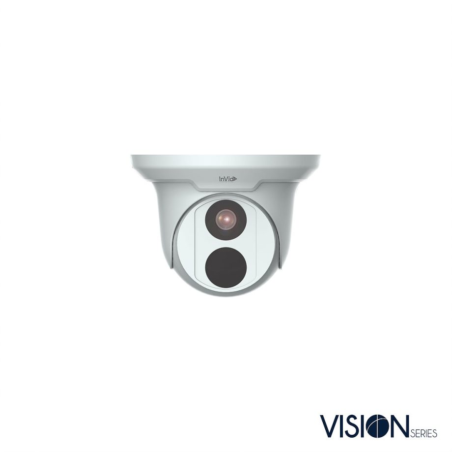 InVid VIS-P4TXIR28 4 Megapixel IP Plug & Play Outdoor Turret Camera, 2.8mm, White Housing