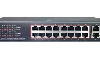 InVid VIS-POE16-2 16 Port PoE Switch with 2 Up-Link Ports