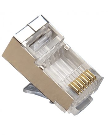 Platinum Tools 106182C RJ45 Shielded Crimp-On Ethernet Connector, 50-Pack, Clamshell