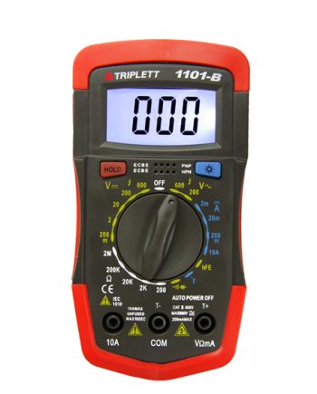 Triplett 1101 Compact Digital Multimeter with Backlit Display and Temperature Test