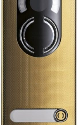 Alpha 1222-43 2 Button Camera Speaker MIC Unit, Gold