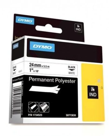 Dymo 1734523 RHINO 1″ (24mm) White Permanent Polyester Labels