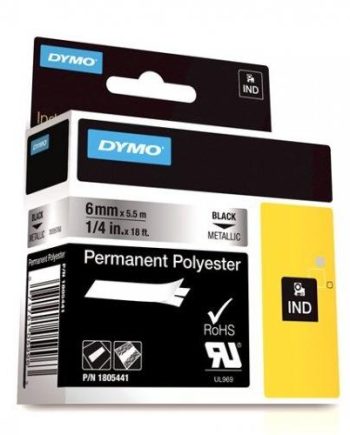Dymo 1805441 RHINO 1/4″ Metalized Permanent Polyester Labels