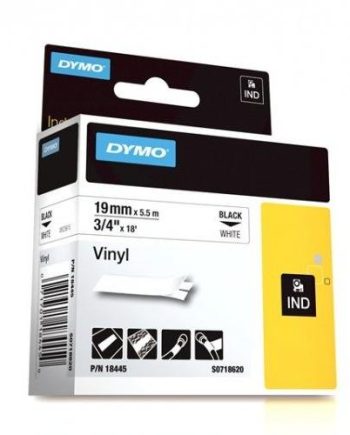Dymo 18445 RHINO 3/4″ (19mm) White Vinyl Labels