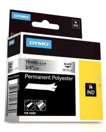 Dymo 18487 RHINO 3/4″ (19mm) Metallized Permanent Polyester Labels