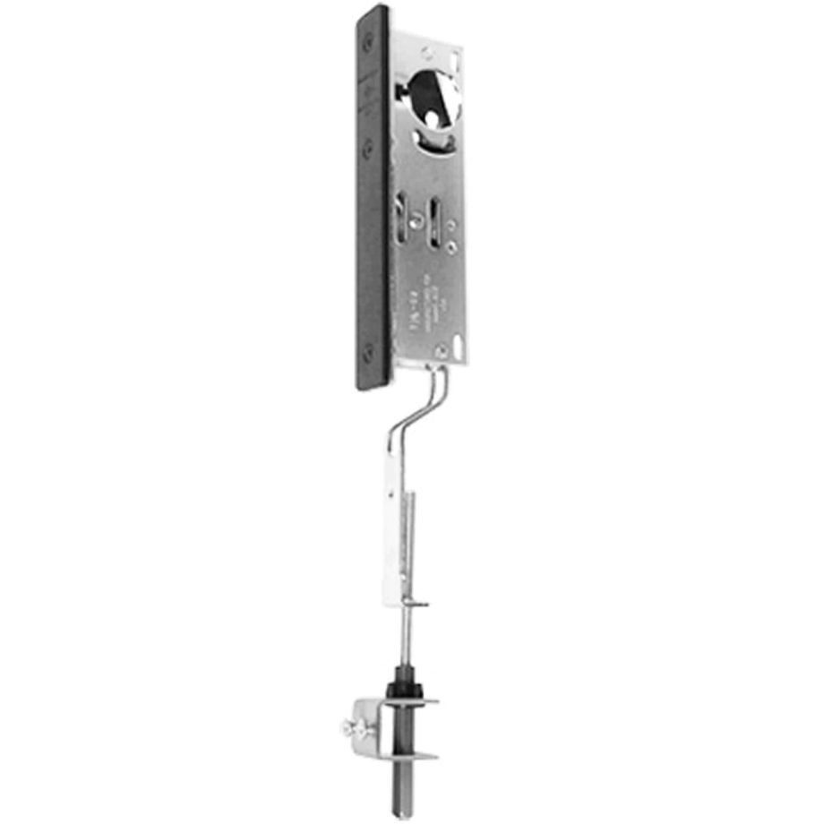 Adams Rite 1871W20-628 Standard Cylinder-Operated Flushbolt with Radius Faceplate in Clear