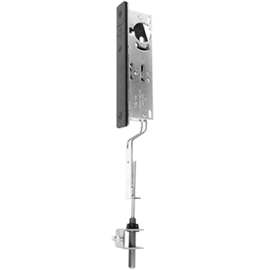 Adams Rite 1871W30-628 Standard Cylinder-Operated Flushbolt with Radius Faceplate in Clear