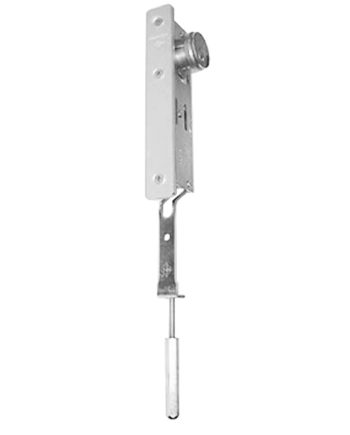 Adams Rite 1877-626 Cylinder-Operated Flushbolt with Armored Faceplate for Wood Doors in Satin Chrome