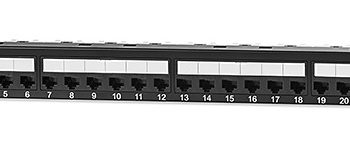 West Penn 24458MD-C6AC 24-Port Category 6A MD-Series Patch Panel, 1.75″ H