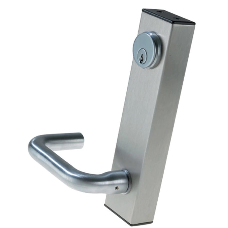 Adams Rite 3080-02-0-31-00-32D Fail-Secure Standard Entry Trim with Round Lever Handle in Satin Stainless