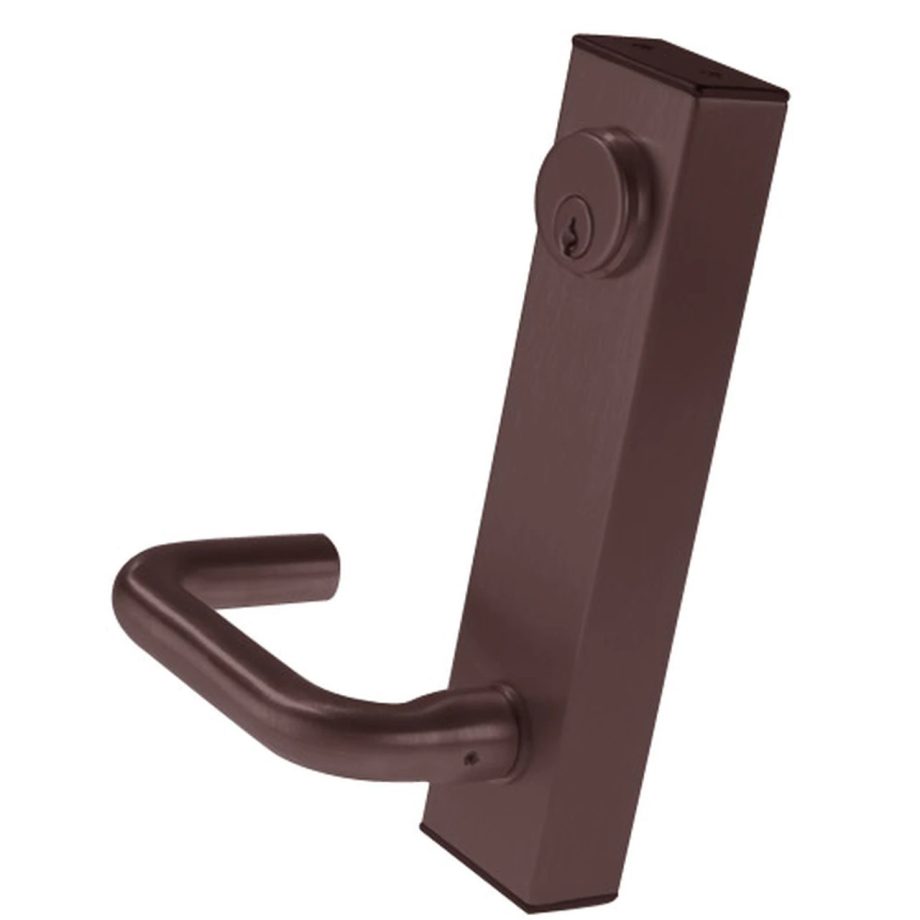 Adams Rite 3080-02-0-3U-00-10B Fail-Secure Standard Entry Trim with Round Lever Handle in Oil Rubbed Bronze