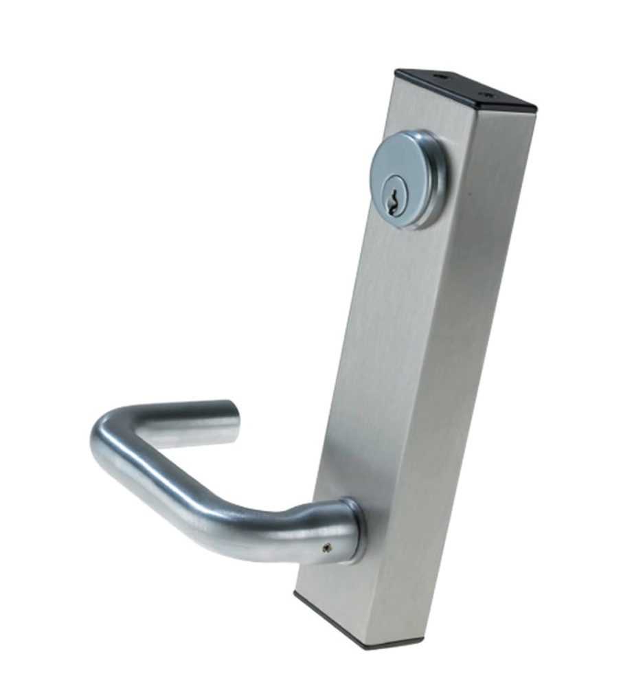 Adams Rite 3080E02-0-36-30M32D 12V Fail Secure Electrified Entry Trim with Round Lever in Satin Stainless