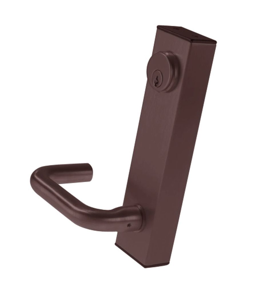 Adams Rite 3080E02-0-36-50-10B 24V Fail Secure Electrified Entry Trim with Round Lever in Oil Rubbed Bronze
