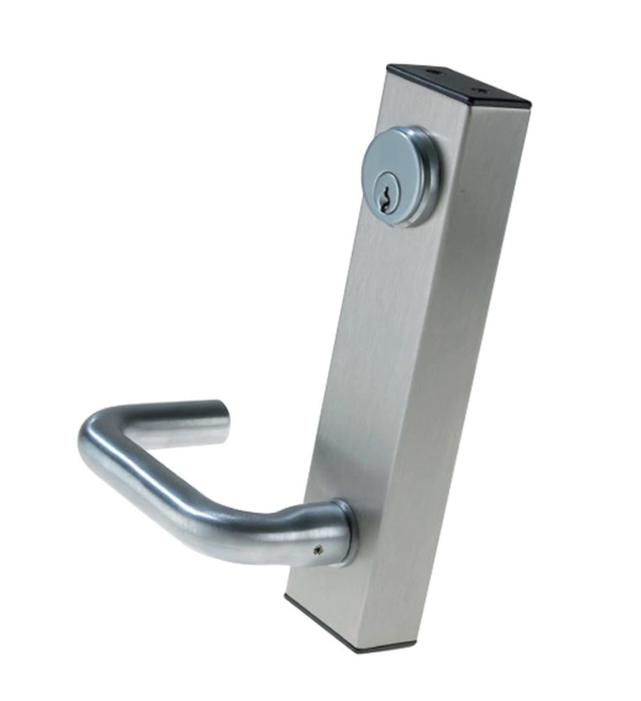 Adams Rite 3080E02-0-3U-55-32D 24V Fail Safe Electrified Entry Trim with Round Lever in Satin Stainless