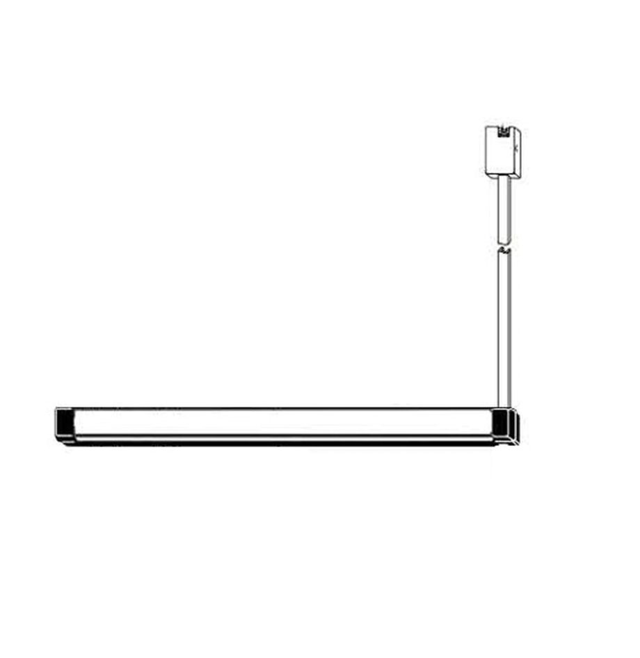Adams Rite 3100W48-US4 Fire-Rated Single Top Vertical Rod Exit Device for Wood Doors in Satin Brass