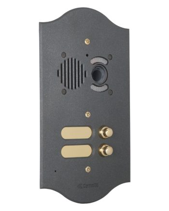 Comelit 3201-RI-A Roma Series Audio/Video Entrance Panel for IKALL Unit, 1 Button – Anthracite