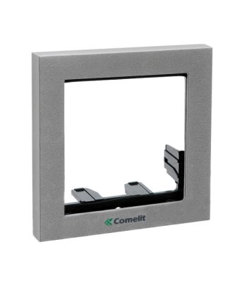 Comelit 3311-1G 1 Module Frame with Cornice, Grey, POWERCOM/IKALL Series
