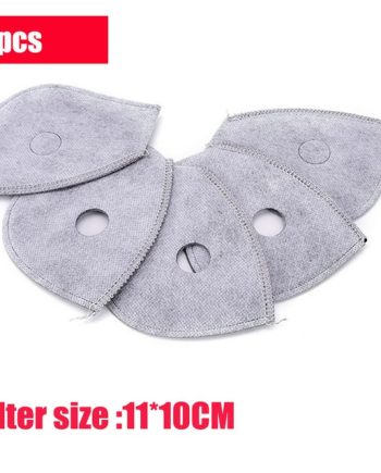 5 Replacement Filters for 5-Layer Activated Carbon Nylon Cycling Face Mask