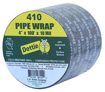 LH Dottie 410 4″ X 100′ Pipe Wrap Tapes (Minimum Order Quantity = 12)