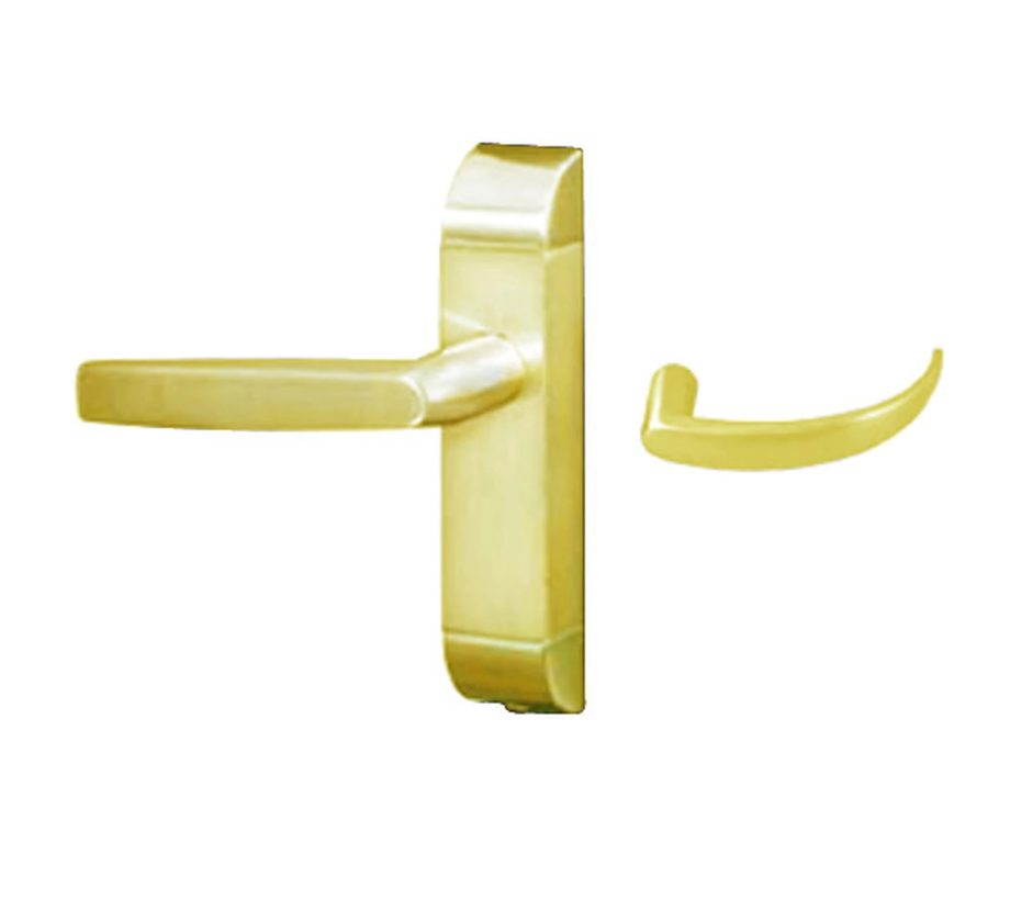 Adams Rite 4600-01-611-03 Curve Deadlatch Handles for 2190 and 2290 Series Locksets in Bright Brass