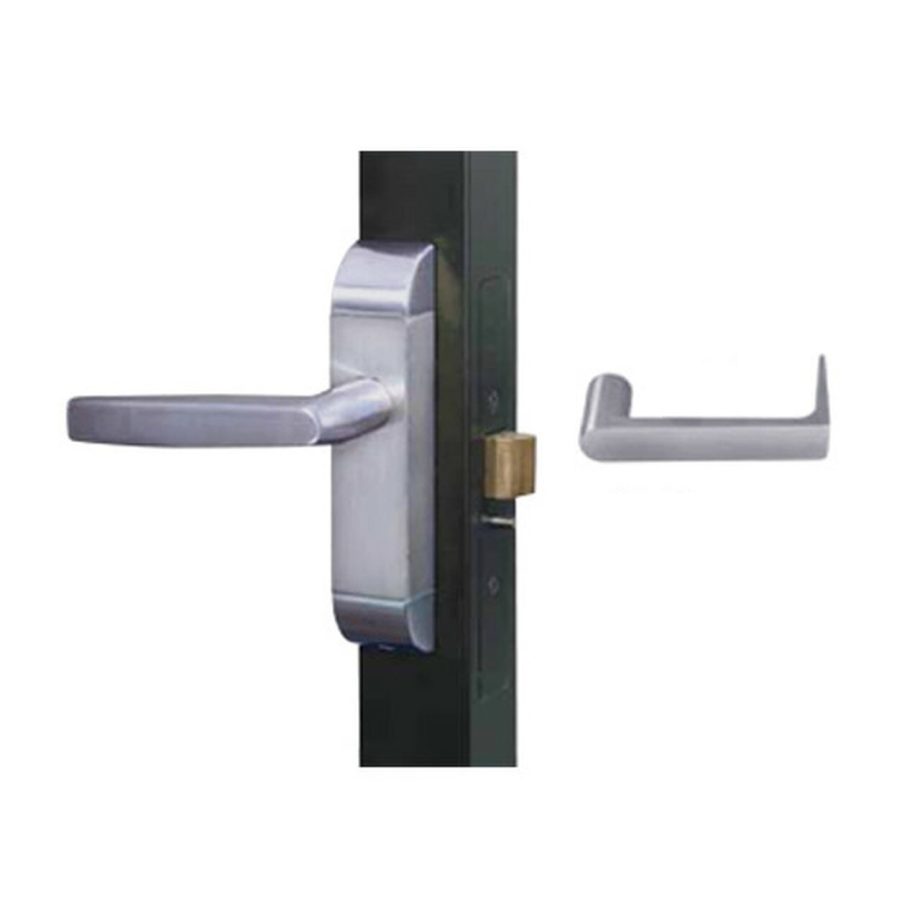 Adams Rite 4600M-03-522-32D Square Deadlatch Handles for 4500 and 4900 Series Locksets in Satin Stainless