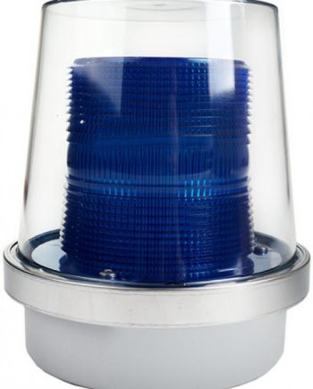 Alpha 49B-N540WH 120VAC Flashing Beacon with Cover, Blue