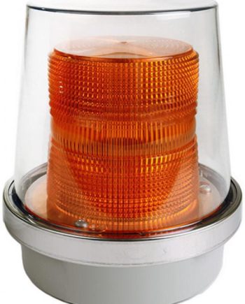Alpha 49R-N540WH 120VAC Flashing Beacon with Cover, Amber