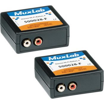 MuxLab 500028-F-2PK Stereo Hi-Fi Balun, F, 2-Pack