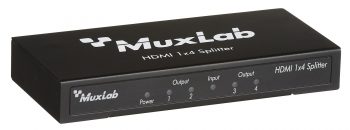 Muxlab 500421 HDMI 1X4 Splitter, UHD-4K