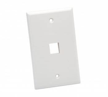 Platinum Tools 601WH-25 Standard 1-Port Wall Plate, White, 25-Pack